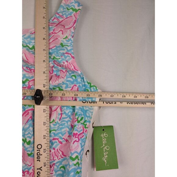 LILLY PULITZER Size 6 Lobstah Roll Dress "Delia"Lace Up Lobster Print Womens Nwt - Picture 9 of 11